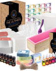 Soap Making Kit for Adults and Kids - Soap Making Supplies with Shea Butter Soap Base, Silicone Loaf Molds, Cutters, Fragrances & More Melt and Pour Soap DIY Craft Kits