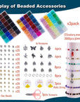 72 Colors 6Mm Glass Beads for Jewelry Making,3000Pcs+ round Crystal Glass Beads Bracelet Making Kit with Accessories, Bead Starter Kit Crafts Gifts Set Suitable for Teen Adults