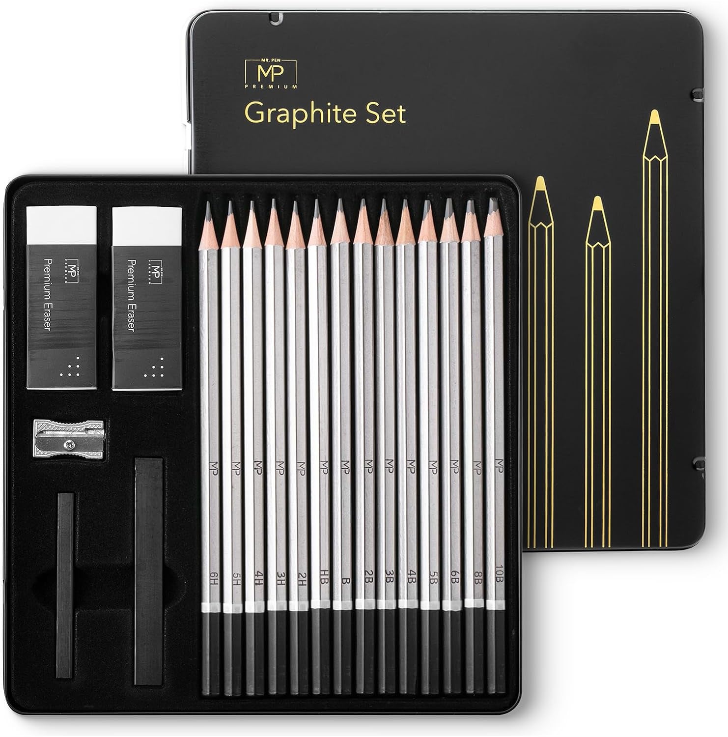 - Sketch Pencils for Drawing, 19 Pcs, Drawing Pencils for Sketching with Graphite Sticks, Erasers and Sharpener, Sketching Pencils, Art Pencils for Sketching, Graphite Pencils, Artist Pencils