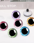 120Pcs 16Mm 3D Glitter Plastic Safety Eyes for Amigurumi Trapezoid Craft Crochet Doll Eyes with Washers Stuffed Animal Eyes for DIY of Puppet, Bear Plush Animal(6 Colors)