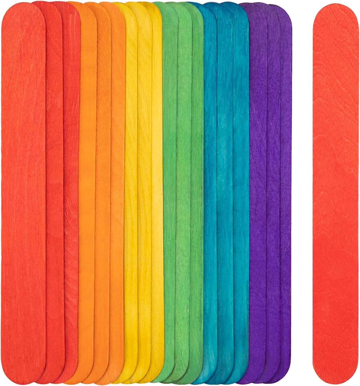 8'' Jumbo Craft Sticks - 90PCS Extra Large Natural Premium Wood, Ice Cream Sticks, Jumbo Sticks, Large Tongue Depressors, Plant Labels, Hair Removal and Waxing Supplies, Crafting