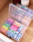 30Pcs Bead Organizers in a Clear Organzier Box, 2 Sets Clear Plastic Diamond Painting Storage Container with Mini Boxes for Craft Organziers and Storage Art Embroidery Nail Accessories