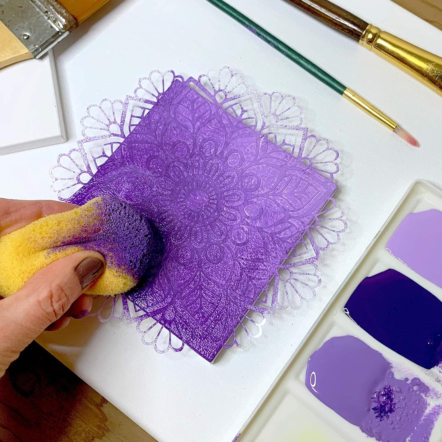 Easy Cut Stencil Sheet Set of 24-12”X12” Acetate Mylar for Cricut Vinyl Cutting – Craft Material