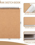 2 Pack Sketch Book, 5.8” X 8.3” Small Sketch Pad,100Gsm/68Lb Sketchbook for Drawing, A5 Drawing Paper, Thick Small Drawing Notebook for Painting Beginner, Artist (50 Sheets/Pack)