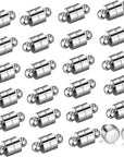 24 Pairs Magnetic Necklace Bracelet Clasps Magnet Converter Jewelry Clasps Extenders Locking Clasps for Bracelet Necklace Making (Silver)
