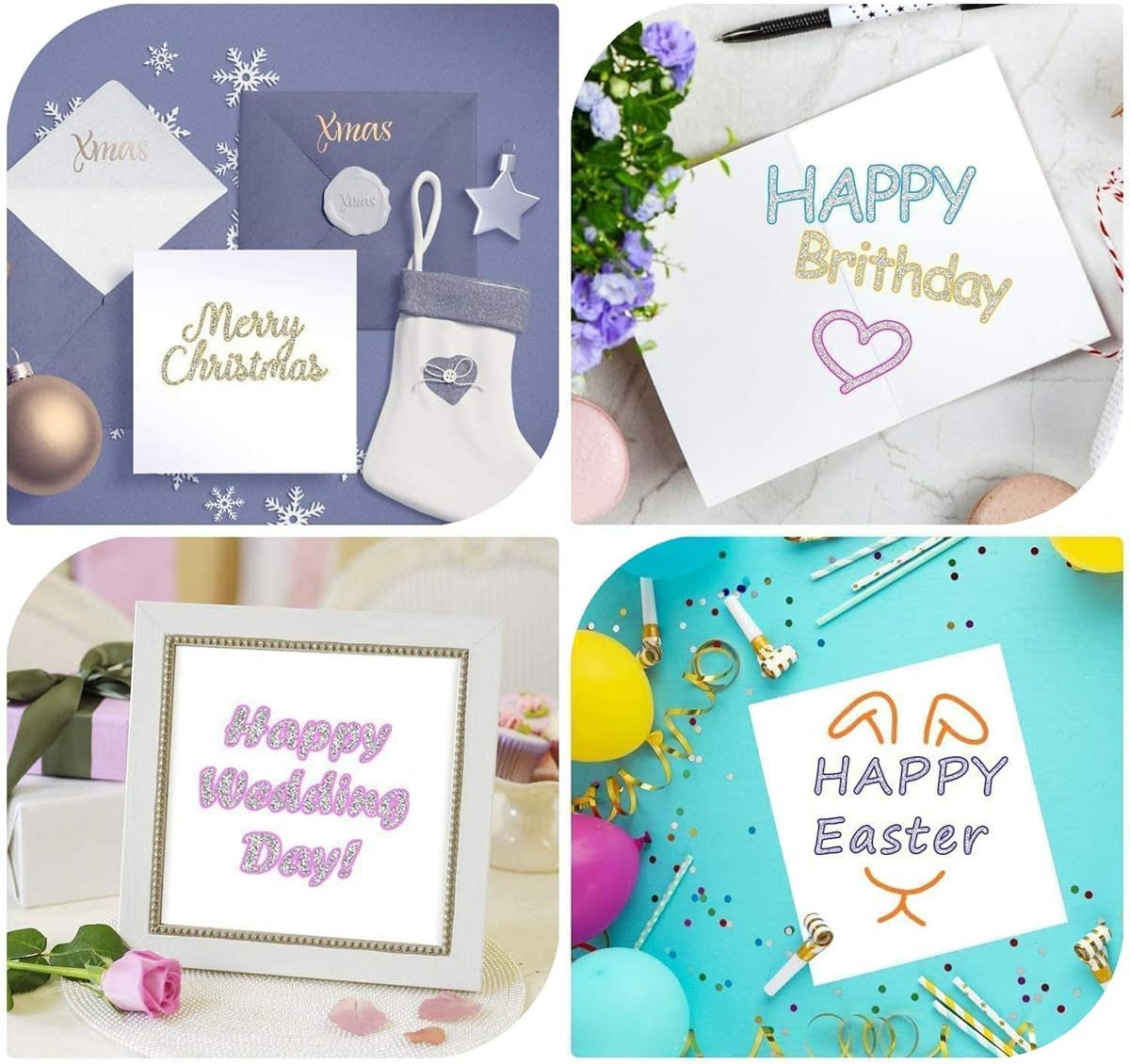 Outline Markers Pens, 8 Colors Double Line Markers Sel-Outline Metallic Markers Shimmer Markers for Art, Christmas, Greeting Cards, DIY, Scrapbook, Easter Egg