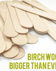 8'' Jumbo Craft Sticks - 90PCS Extra Large Natural Premium Wood, Ice Cream Sticks, Jumbo Sticks, Large Tongue Depressors, Plant Labels, Hair Removal and Waxing Supplies, Crafting