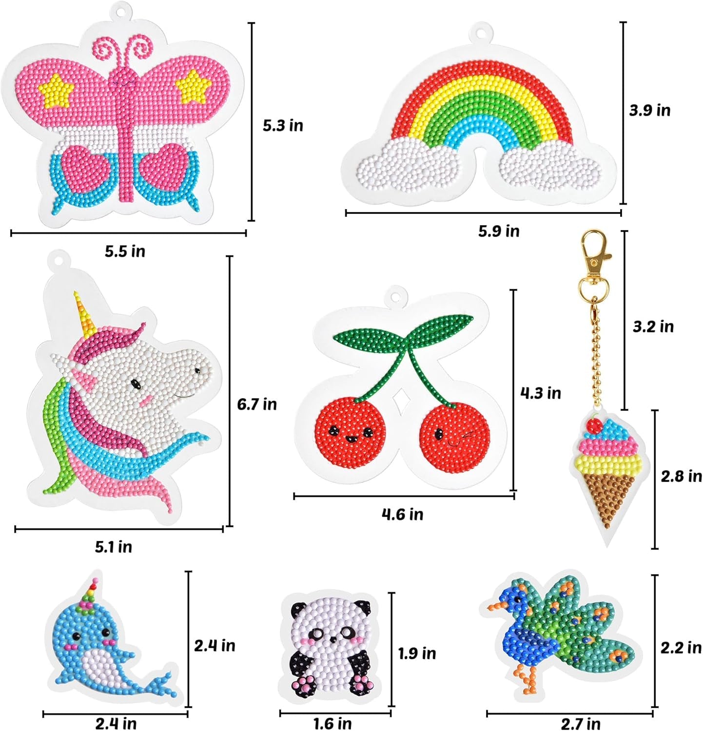 24Pcs Diamond Art Kits for Kids, Diamond Painting Kits, Arts and Crafts for Kids Ages 6-8-12, Gem Art as Gifts Ideas for Girls Boys, Small Diamond Painting Stickers, Kids Craft Age 6+