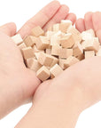 Unfinished Wooden Blocks 1Cm, Pack of 500 Small Wood Cubes for Crafts and DIY Home Decor