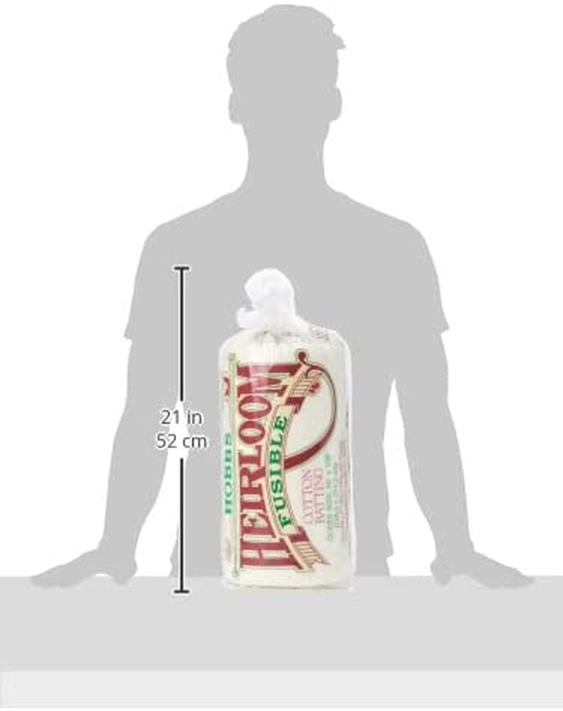 HF90 Batting Heirloom Premium Fusible Cotton Blend, 90" X 108" , White