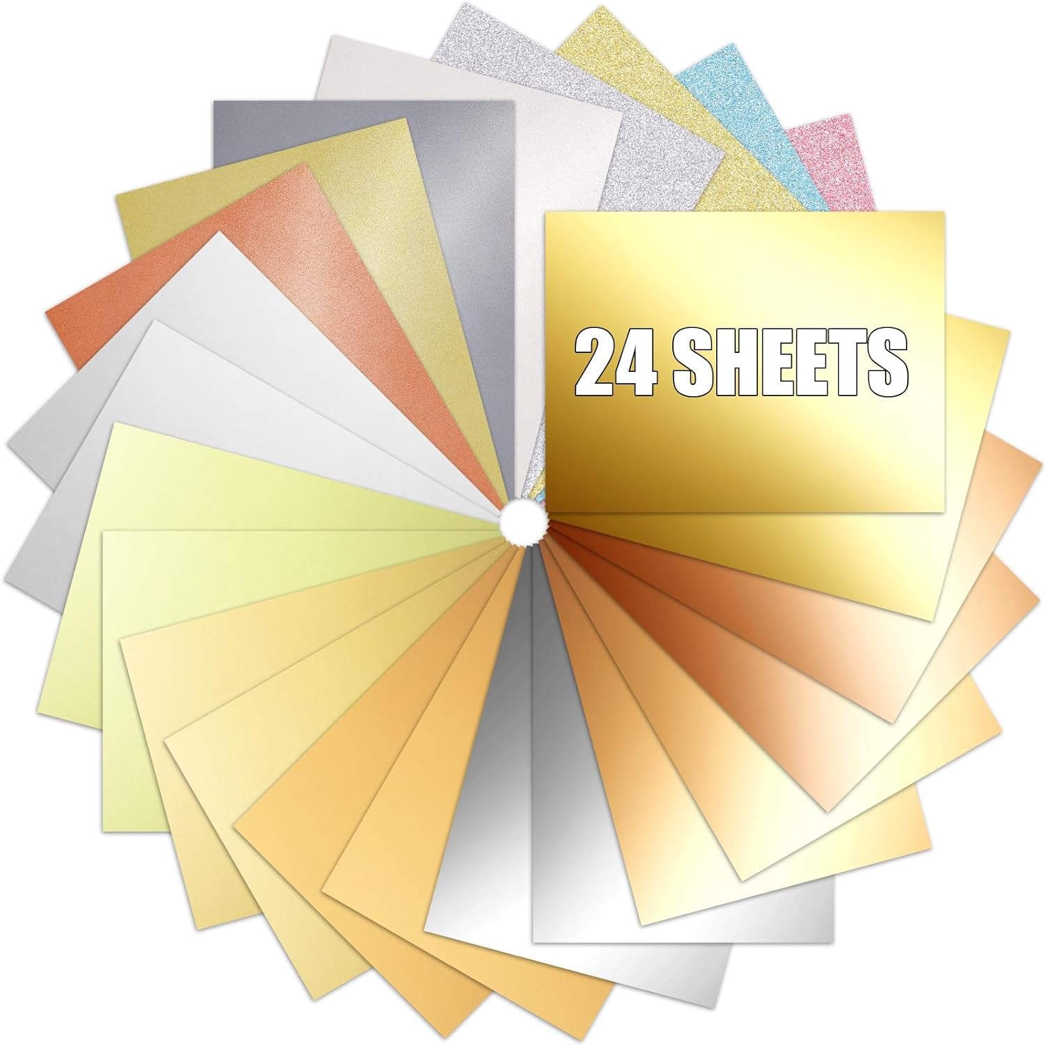 48 Sheets Glitter Cardstocks, 8.5 X 11 Inches Premium Sparkle Cardstock Paper Heavyduty Craft Paper for Scrapbook Making DIY Crafts, 92Lb/250Gsm