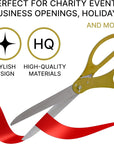 25" Gold Scissors for Grand Opening – Large Heavy Duty Scissors 25 Inch Giant Scissors for Ribbon Cutting Ceremony Gold Giants Ribbon Cutting Scissors for Special Events Inaugurations and Ceremonies