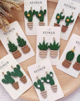 Clay Cutters for Polymer Clay Jewelry, Cactus Polymer Clay Cutters for Earrings Jewelry Making, 10 Shapes Potted Plant Clay Earrings Cutters, Clay Cutters (Potted Plant Clay Cutters)