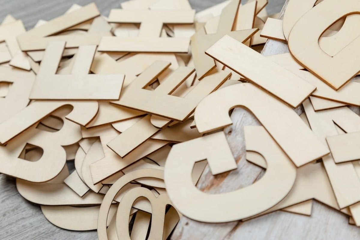 162 Pieces 2 Inch Wooden Letters with Storage Tray, 2 in Wood Alphabet Letters for Crafts, Small 2" Unfinished Wooden Craft Letters for Wall Decor, DIY, Learning Abcs, 6Pcs for Each Wood Letter