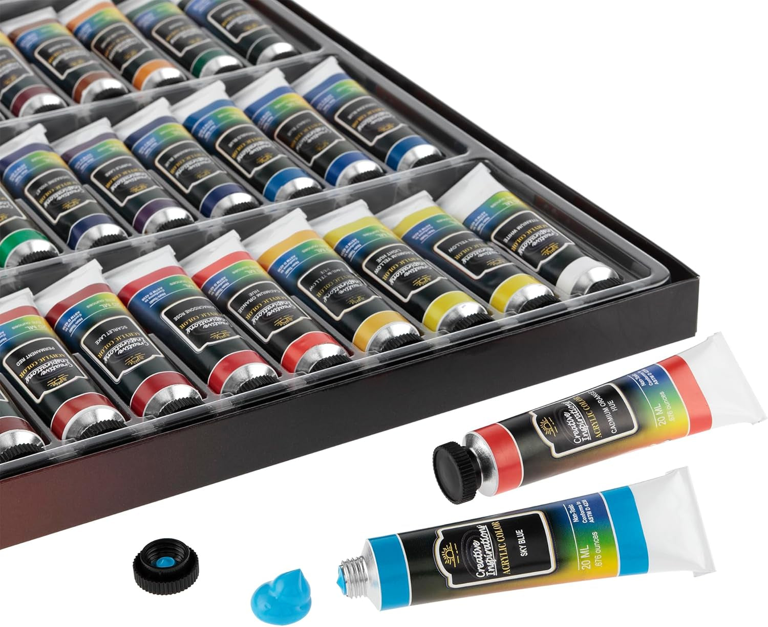 Acrylic Paint - Kaleidoscope Set - 20 Ml Tube - Smooth &amp; Creamy Consistency, Vibrant Pigmentation, Great Coverage for Artists - Clean up with Soap &amp; Water