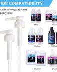 LET’S Resin Gallon Pump Dispenser, 10CC 2Pcs Heavy-Duty Leak Proof Resin Pump Dispenser,Bpa Free 38/401Resin Accessories for Dispensing Resin, Commercial and Household Use