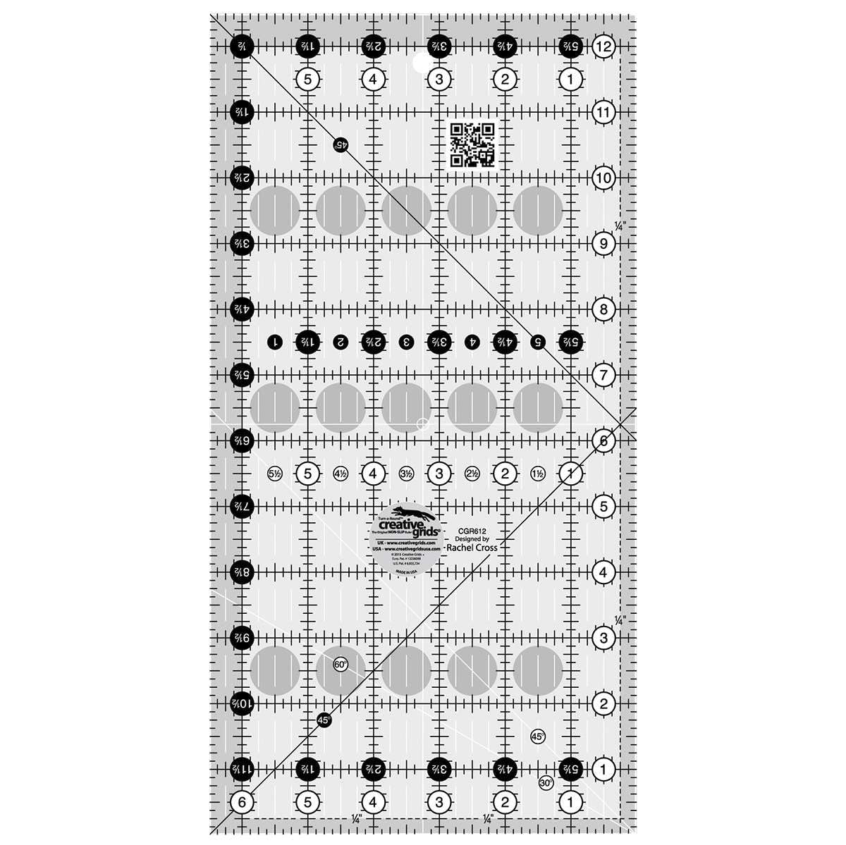 Quilt Ruler 6-1/2In X 12-1/2In - CGR612