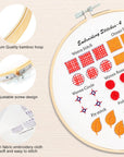 4 Sets Embroidery Kit for Beginners Adults & Kids to Learn 29 Basic Embroidery Stitch Practice Kit,Embroidery Starter Kit for Beginners with Embroidery Patterns, Hoop,Threads,Tools