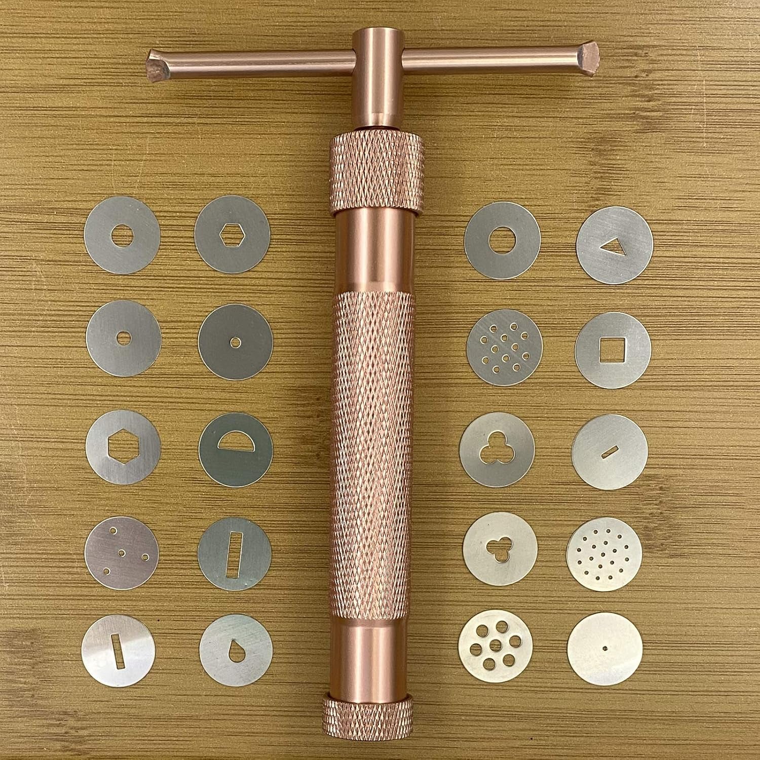 Fondant Extruder with 20 Discs, Sugar Paste Extruder,Clay Extruder, Cake Decor Tool Set