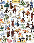 Avatar the Last Airbender 50Ct Vinyl Large Deluxe Stickers Variety Pack - Laptop, Water Bottle, Scrapbooking, Tablet, Skateboard, Indoor/Outdoor - Set of 50