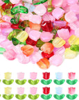320 Pcs Colorful Translucent Tulip Flower Beads Handcrafted Tulip Glass Spacer Bead Crystal Loose Glass Flower Beads for Jewelry Making Earring Bracelet DIY Craft Spring Summer Gifts