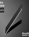 Detail Craft Knife Blades (30 Pcs) - 30 Degree Snap-Off Utility Knife Blade - Art, Craft, Model Making (Ultra Sharp Black)