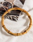 4Pcs round Wood Bag Handle Imitation Bamboo Bag Handles Replacement for Handcrafted Handbag