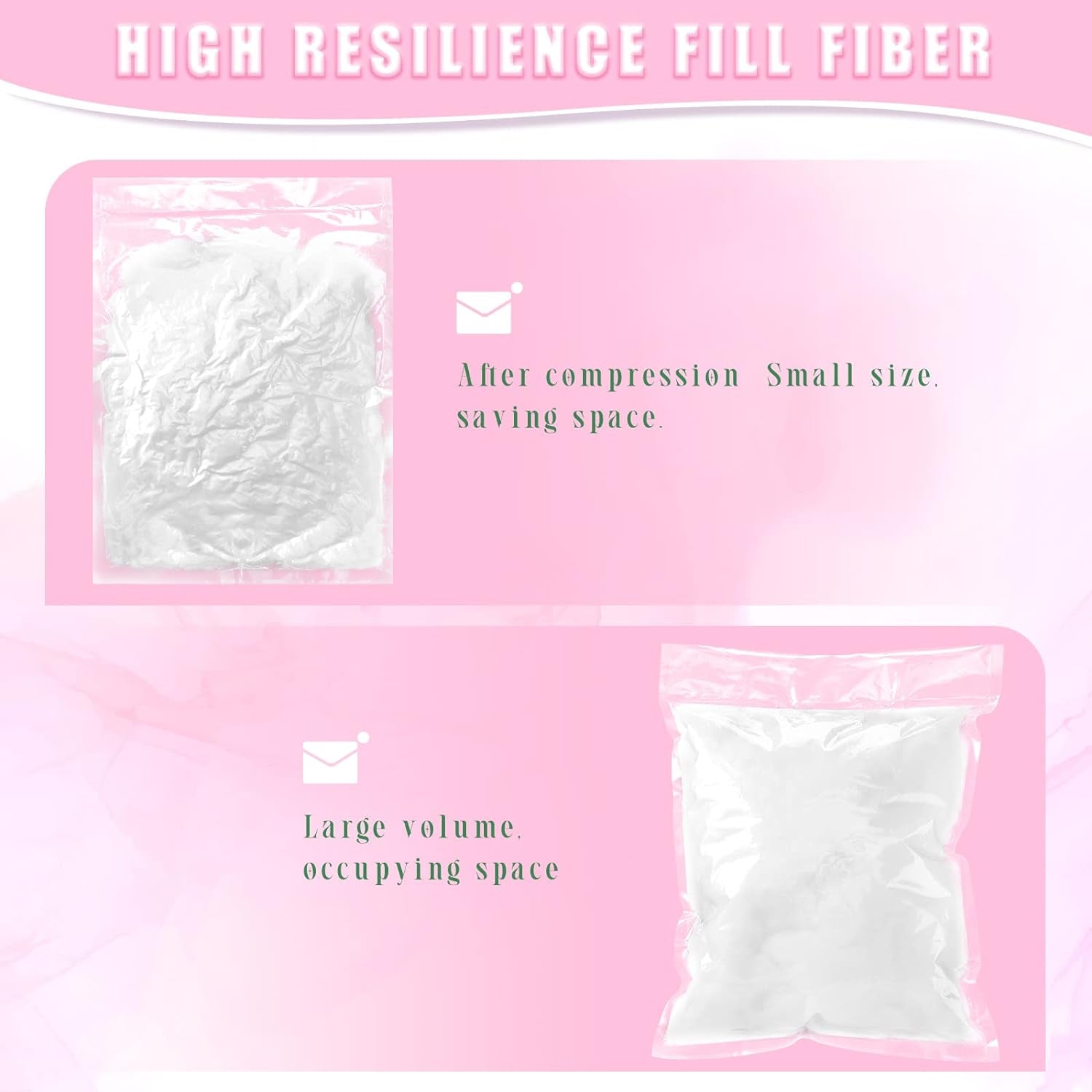 1000G/ 35Oz Polyfill Stuffing Polyester Fiber Filling Stuffings in 4 Pack Pillow Couch Stuffed High Resilience Fiber for Cushion Small Dolls Crafts Comforter DIY Padding Quilts