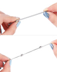 Stainless Steel Necklace Extender Chain Adjustable Silver Necklace Chain Extender with Lobster Clasp for Necklace Bracelet Jewelry Making(5 Pcs)
