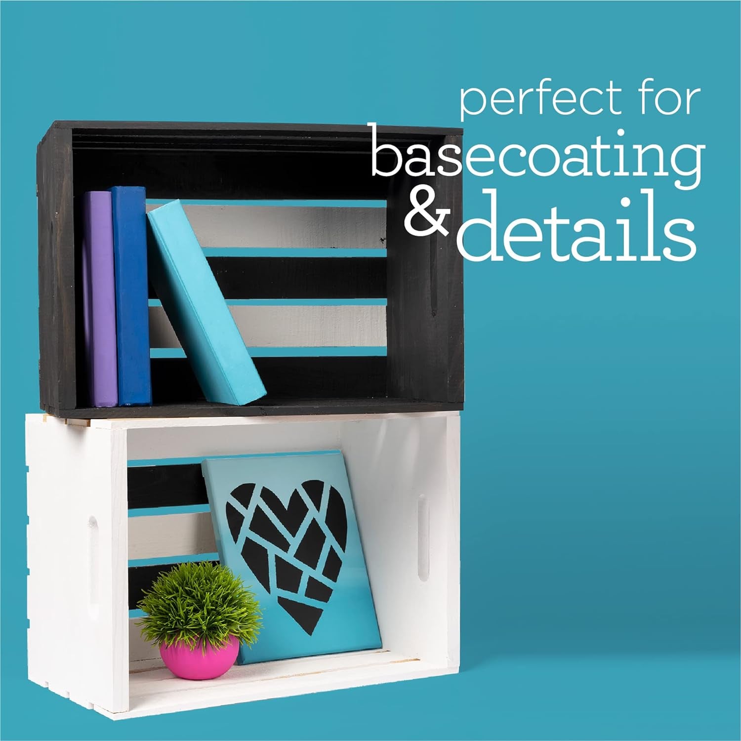 PROMOABWB Set Featuring 2 White Black Acrylic Paint Colors, 16 Fl Oz (Pack of 2), Multi