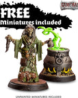 Wilderness Adventures Dnd Acrylic Paint Set with 20 Warpaints, Acrylic Paints for Models and Miniatures, Acrylic Warpaints, Quickshade Washes, Metallic Paints & 2 Plastic Miniatures