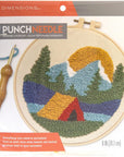 72-76390 Camping Punch Needle Kit for Beginners, 8" Diameter, Multicolor, 7Pcs