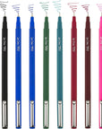 Lepen Porous Point Pen, 10 Count (Pack of 1), Black, Blue, Red, Green, Pink, Lavender, Burgundy