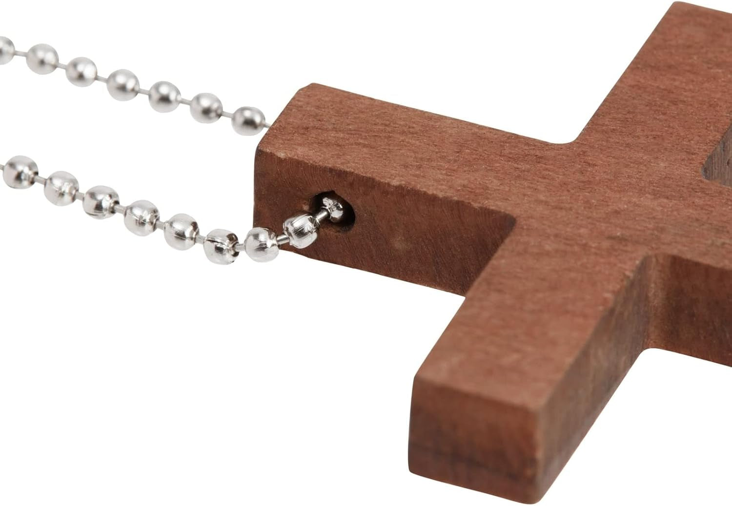 50-Pack Mini Wooden Cross Keychains Bulk for Christian Party Favors, Easter Crafts, Necklace and Bracelet Charms for Jewelry Making (1.2X1.7 In)