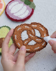 6PCS Embroidery Punch Needle Food Series Refrigerator Magnets Set, Rug Punch Decoration DIY Kit for Children and Adult Beginner