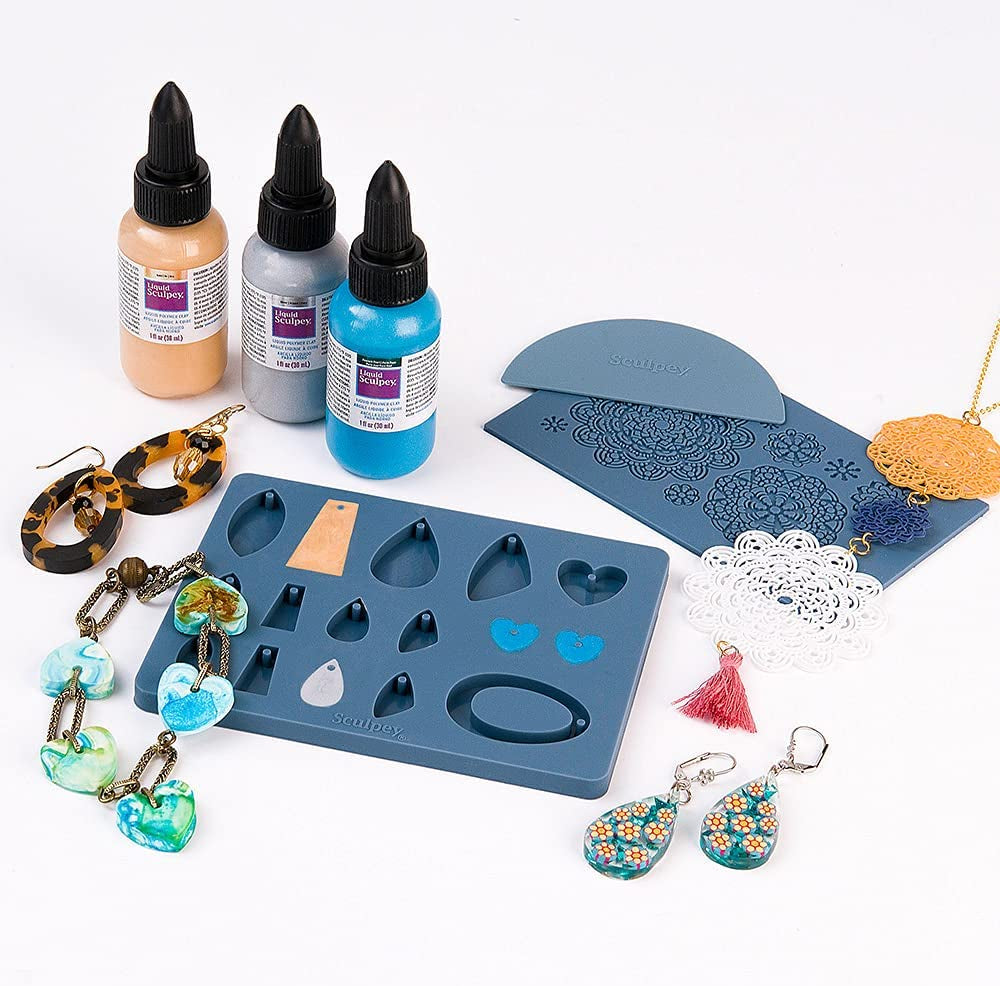 Polyform Liquid  Liquid Polymer Oven-Bake Clay, Clear, 2 Oz. Bottle, Great for Jewelry, Holiday, DIY, Mixed Media, Window Clings, Home Décor and More! Great for Beginners to Artists!
