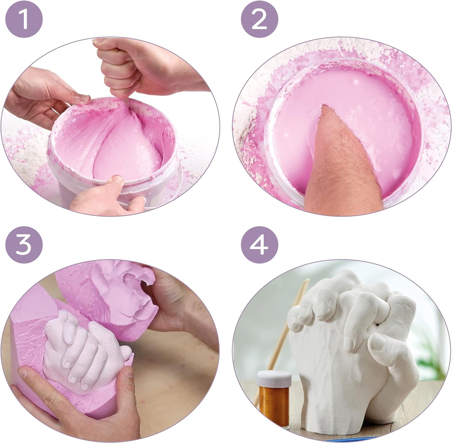 - Holding Hand Casting Kit for Couples with Base & Paints, Hand Sculpture Hand Molding Kit, Hand Mold Kit Couples Activities - Gift for Women for Wedding, Anniversary, Mothers Day, Valentines
