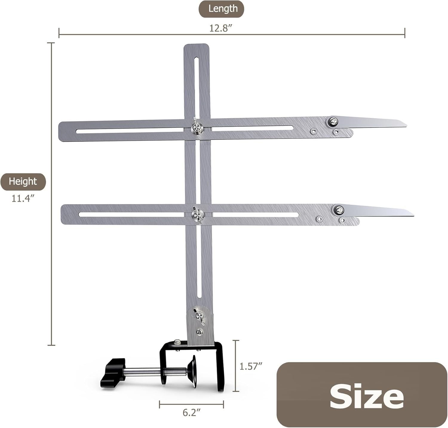 Pottery Gauge Throwing Tool, Pottery Height Measuring Gauge with Clamp, Pottery Throwing Gauge Clip, Ceramics Pottery Tool for Making Repeat Forms