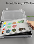 Wet Palette Wet Pallet for Miniatures- Stay Wet Palette for Acrylic Painting Wet Pallets for Painting Miniatures,Paint Brush Holder Organizer Wet Palette Storage Containers