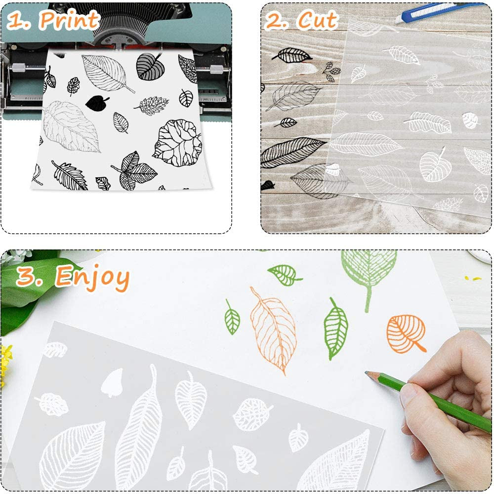 36 Pieces 6Mil Clear Plastic Acetate Sheet for Craft, 12X12 Inch, Blank Stencil Sheets, Mylar Templates for Vinyl Cutting