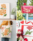 10 Pieces Flower Stencils Reusable Flower Stencils Templates for Painting on Wood Wall Floral Stencil for Painting on Furniture Canvas Paper Fabric