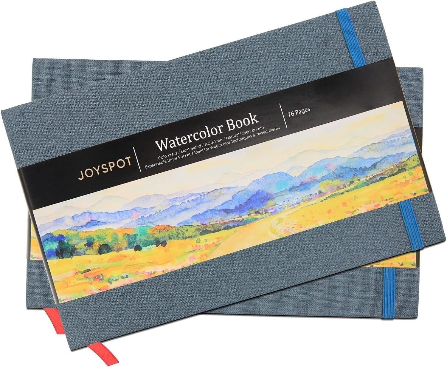 5.5" X 8.5" Watercolor Pad, Pack of 2 (76 Sheets), 110 Lb (230 GSM), Acid-Free Paper, Watercolor Book with Linen Bound for Watercolor Techniques and Mixed Media