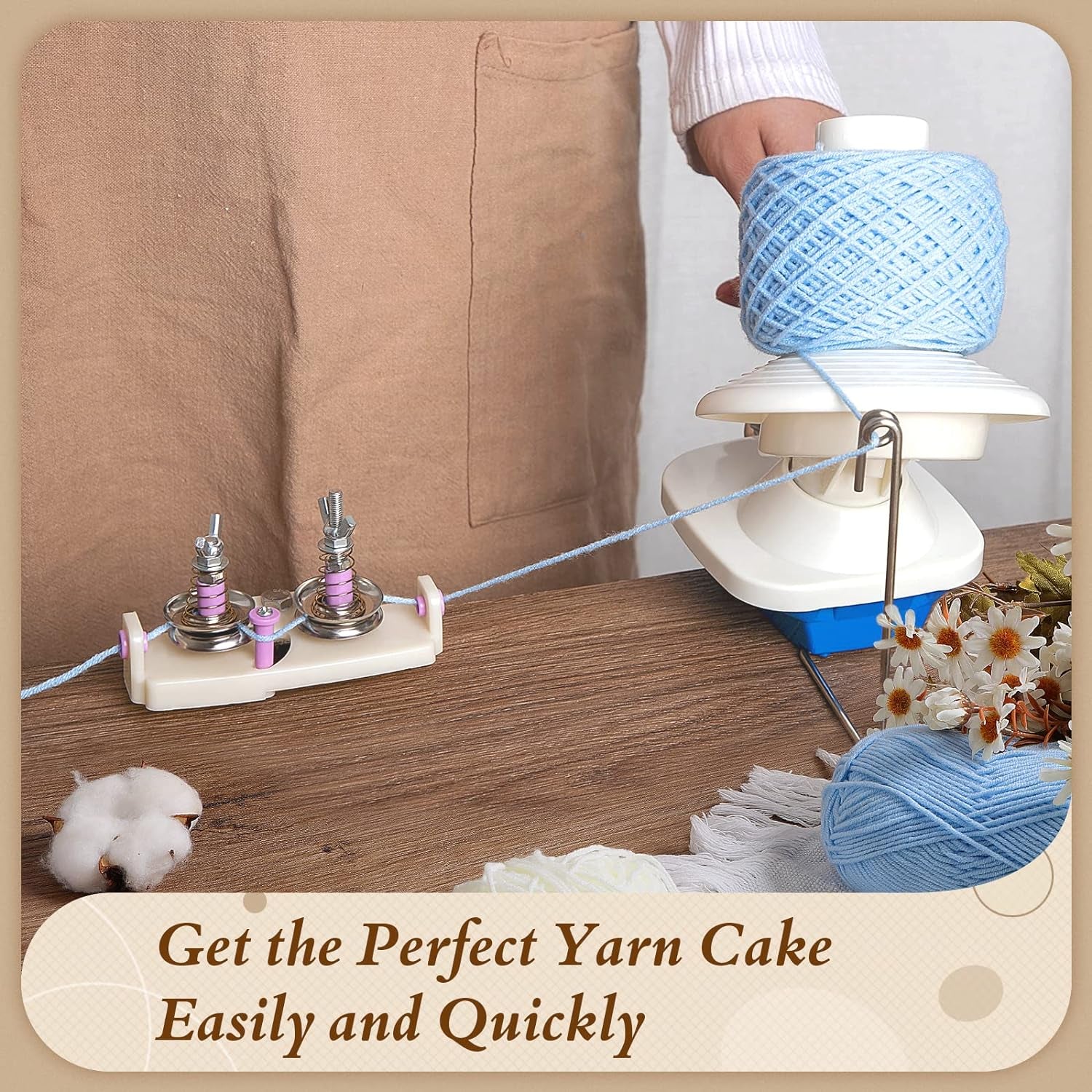 Yarn Winder with Yarn Guide, Yarn Ball Winder for Crocheting, the Helper for Yarn Collection Lovers