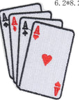 2Pcs Rock Cool Poker Fashion Clothing Patches Card Game Iron on Patches for Clothing Appliques on Backpack Shoes Decoration Embroidered Decal