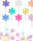 Needle Threaders 25Pcs Plastic Sewing Needle Threader Tool Flower Head Needle Threaders for Sewing Small Eye Needles Embroidery Craft Knitting Quilting (25Pcs, Mix Colors)