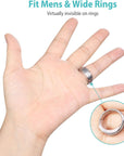 Invisible Ring Size Adjuster for Loose Rings Ring Adjuster Sizer Fit Any Rings Ring Guard Spacer (Clip-On, 8 PCS)