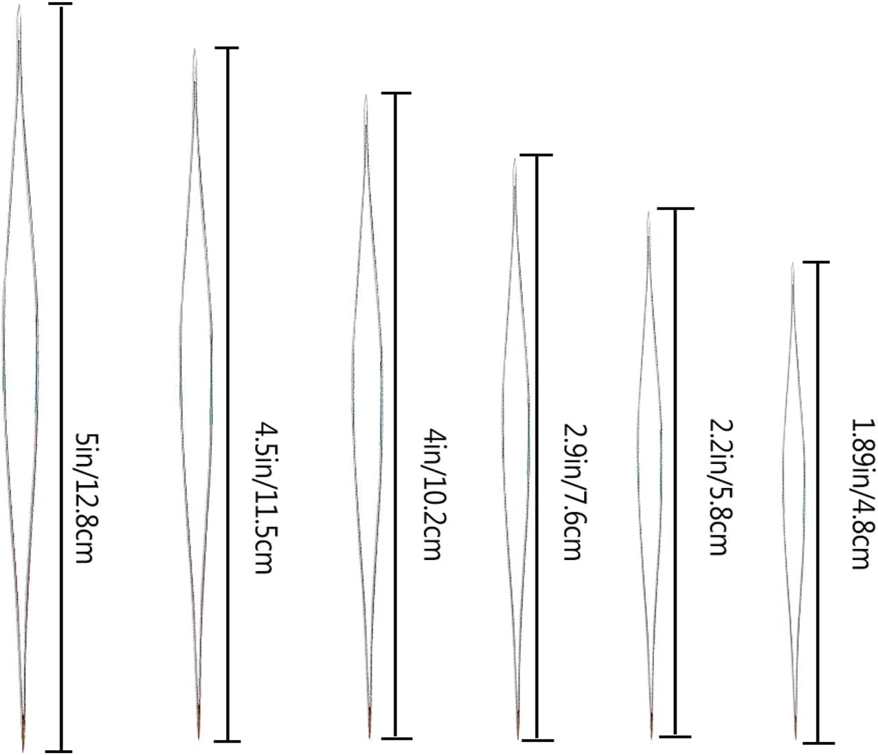 18 Pieces Beading Needles, 6 Sizes Seed Beads Needles Big Eye Beading Needles Collapsible Beading Needles Set for Jewelry Making with Needle Bottle