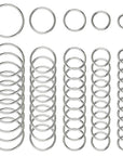 50 Pcs Stainless Steel Smoothing Welded O-Ring, 15/20/25/30/40Mm inside Diameter Metal round Rings for Camping Belt, Dog Leashes, Hardware (Thickness 3Mm, 10 of Each)