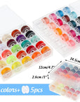 95Pcs Bobbins Sewing Thread Kits, 400 Yards per Sewing Thread Polyester Spools with Case 45 Colors Sewing Supplies, Prewound Bobbin for Brother Singer Janome Hand & Machine Sewing