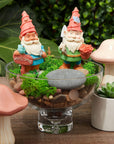 2 Pack Ceramics to Paint - Paint Your Own Garden Gnome Statues, Blank Paintable Ceramics for Adults (5 In)